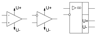 Обозначение операционных усилителей на принципиальных электрических схемах